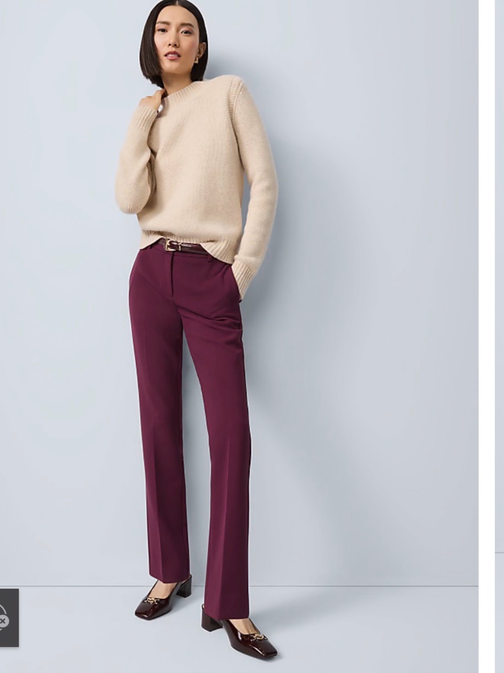 Ann Taylor Plum Boot-Cut Dress Pants size 16